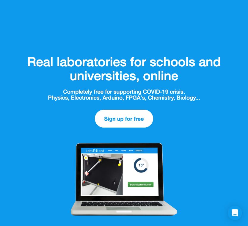 Archived 2020 LabsLand COVID-19 remote laboratories page