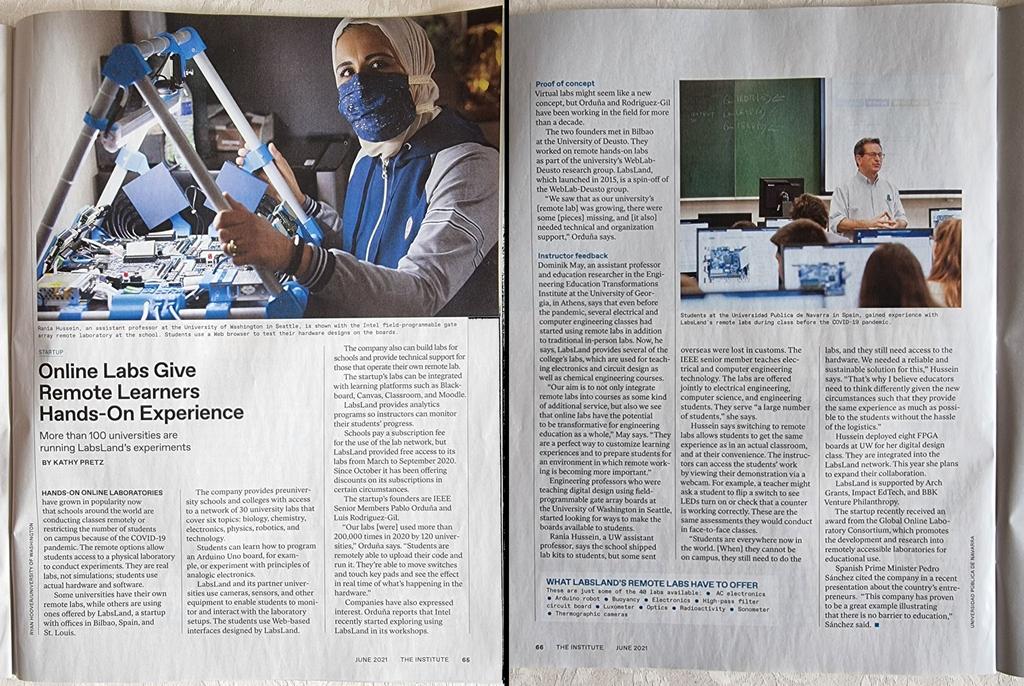 LabsLand en la revista IEEE Spectrum impresa