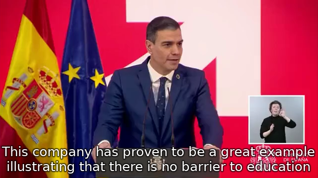 Spanish Prime Minister Pedro Sánchez shows LabsLand as an example in the presentation of the Spain Entrepreneurial Nation strategy